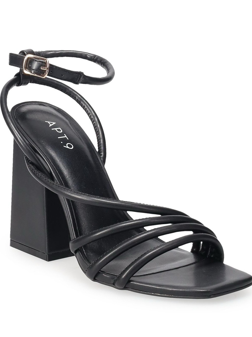 Apt. 9® Women's Strappy Block Heels in black Size 10 M